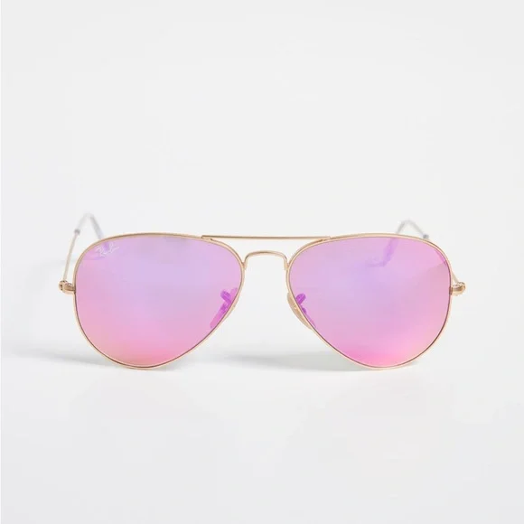 Rayban Classic Mirror Aviators in Pink. - Picture 2 of 8